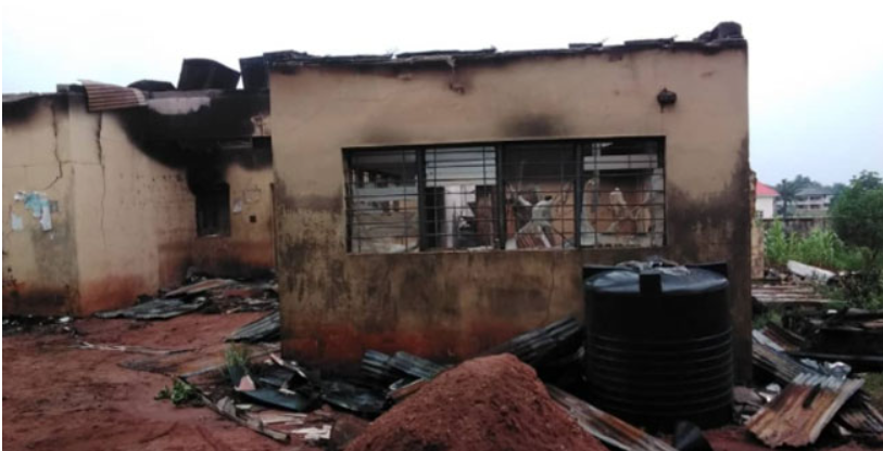 INEC Office Set Ablaze By Hoodlums In Enugu