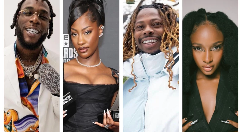 Nigerian Superstars Burna Boy, Tems, Asake, And Ayra Starr Nominated For 2023 BET Awards